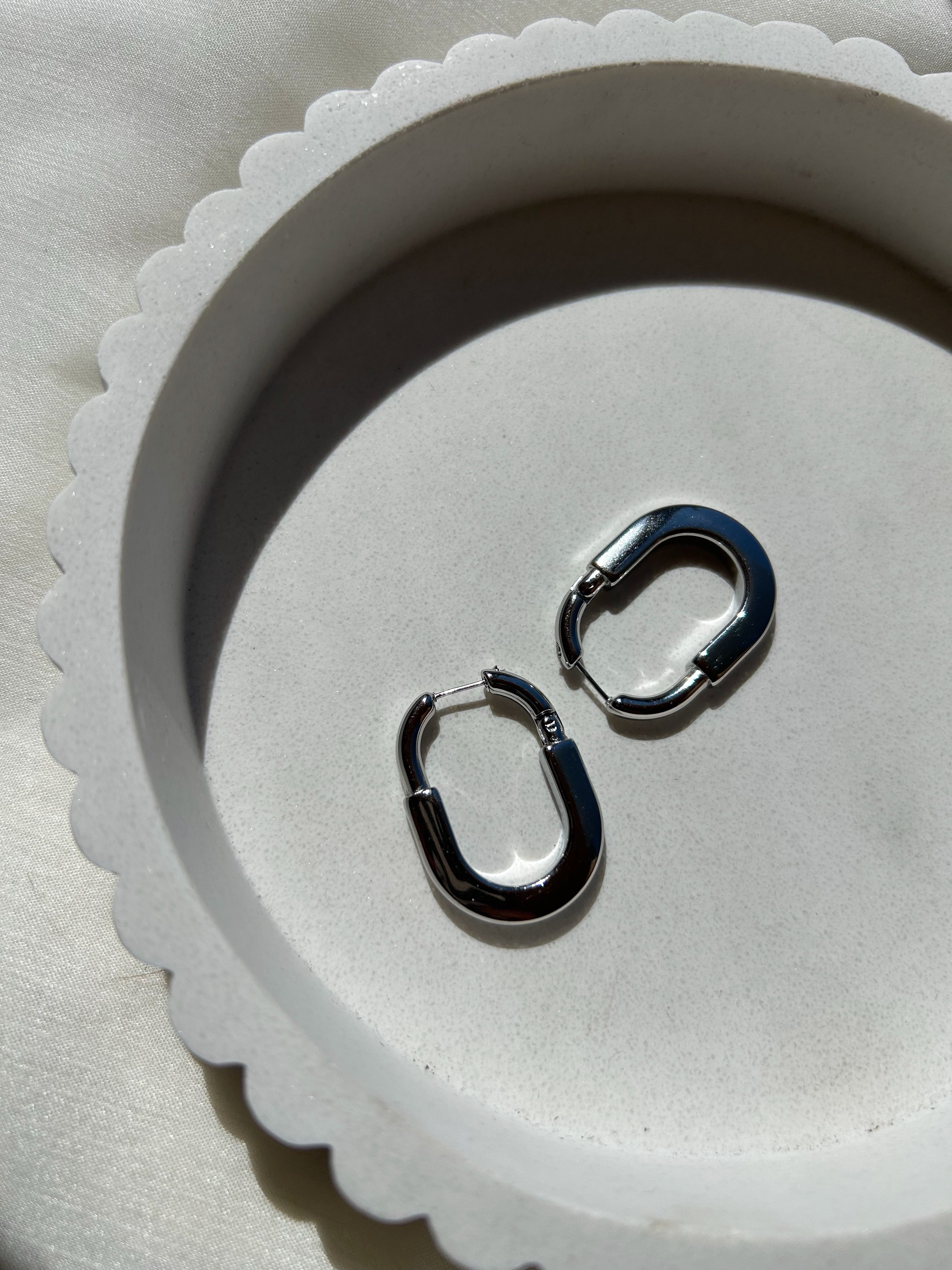 Aretes Zarela plata