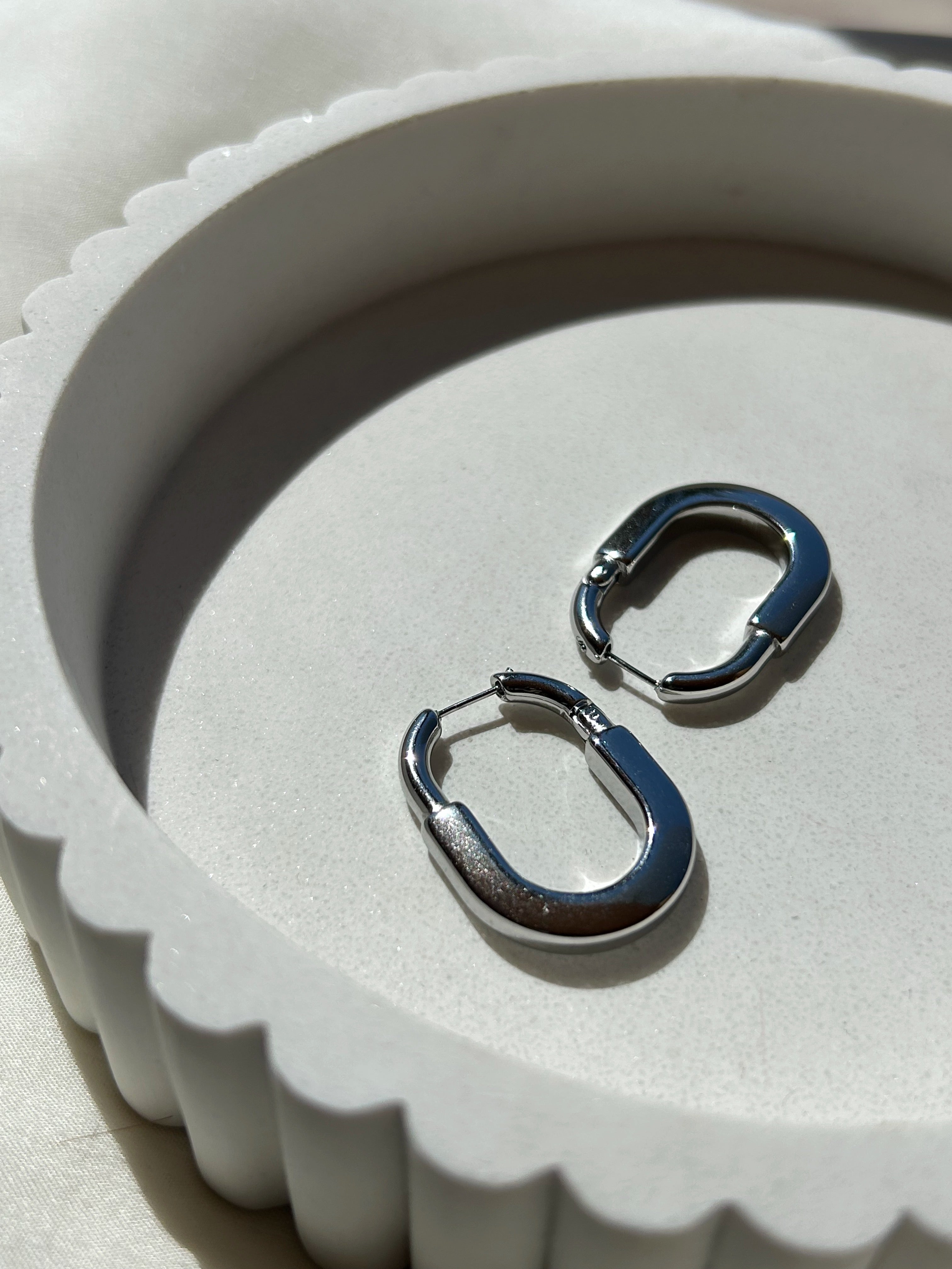 Aretes Zarela plata